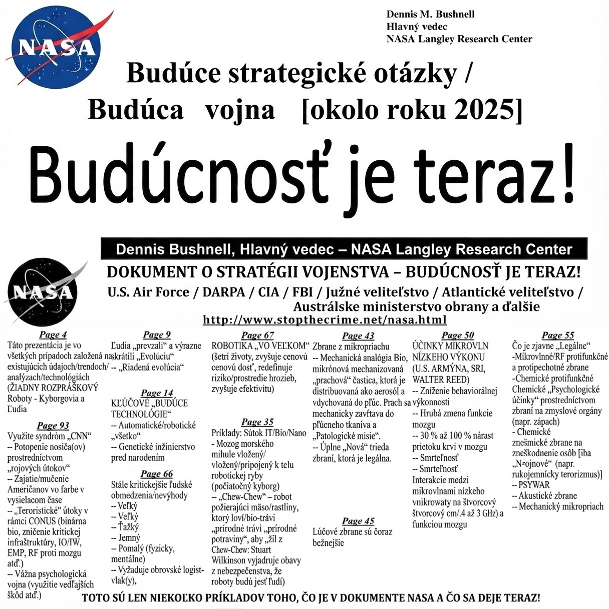 NASA - Budúcnosť vojny okolo roku 2025